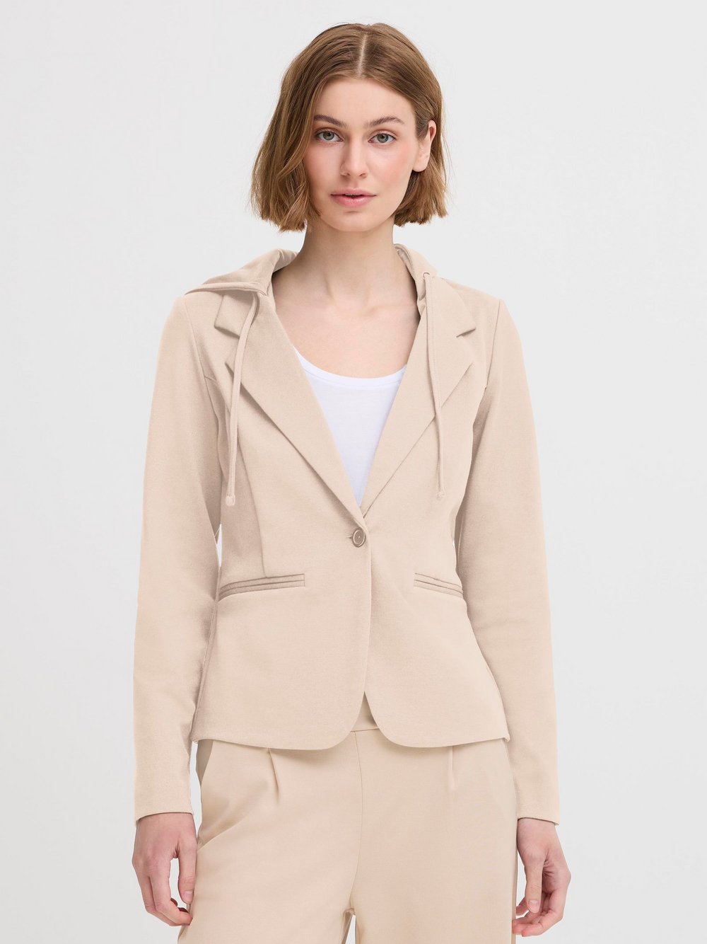 Ichi Kurzblazer Damen beige, XL