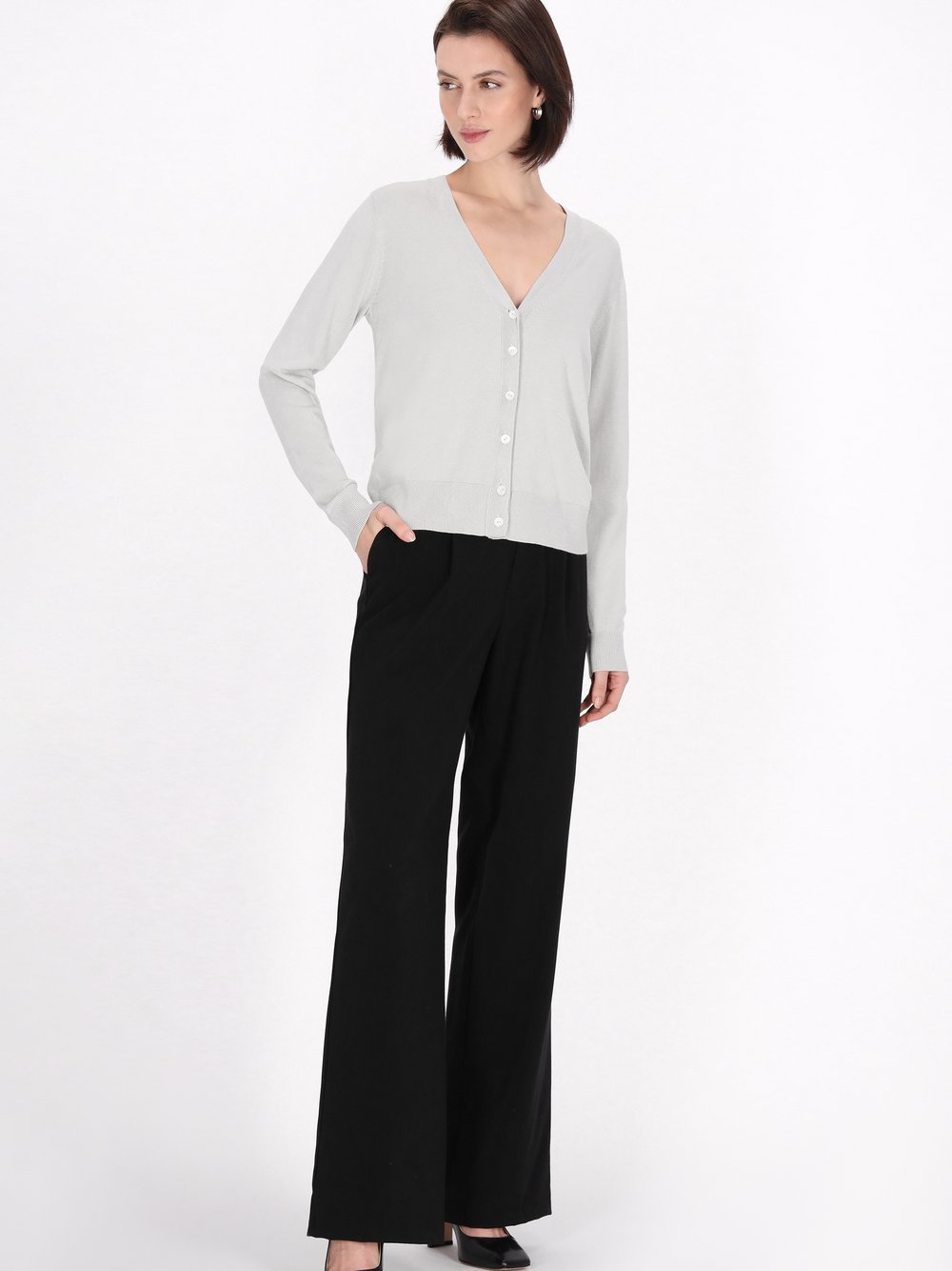 Usha Strickjacke Damen Viskose grau, L