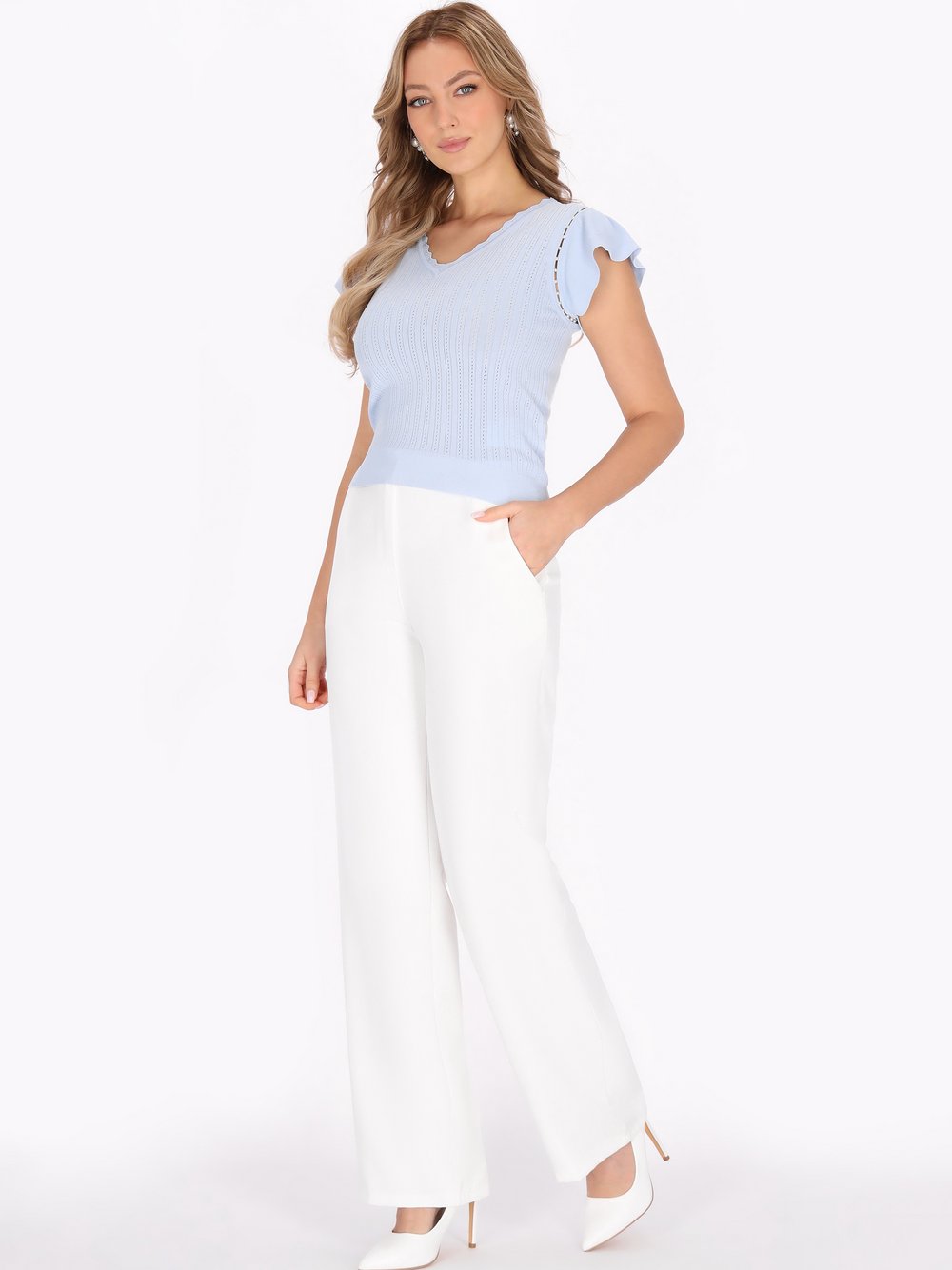 Faina T-Shirt Damen Viskose blau, S