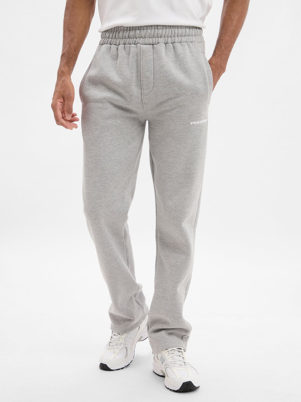 PEGADOR Sweathose Herren Baumwolle grau meliert, L