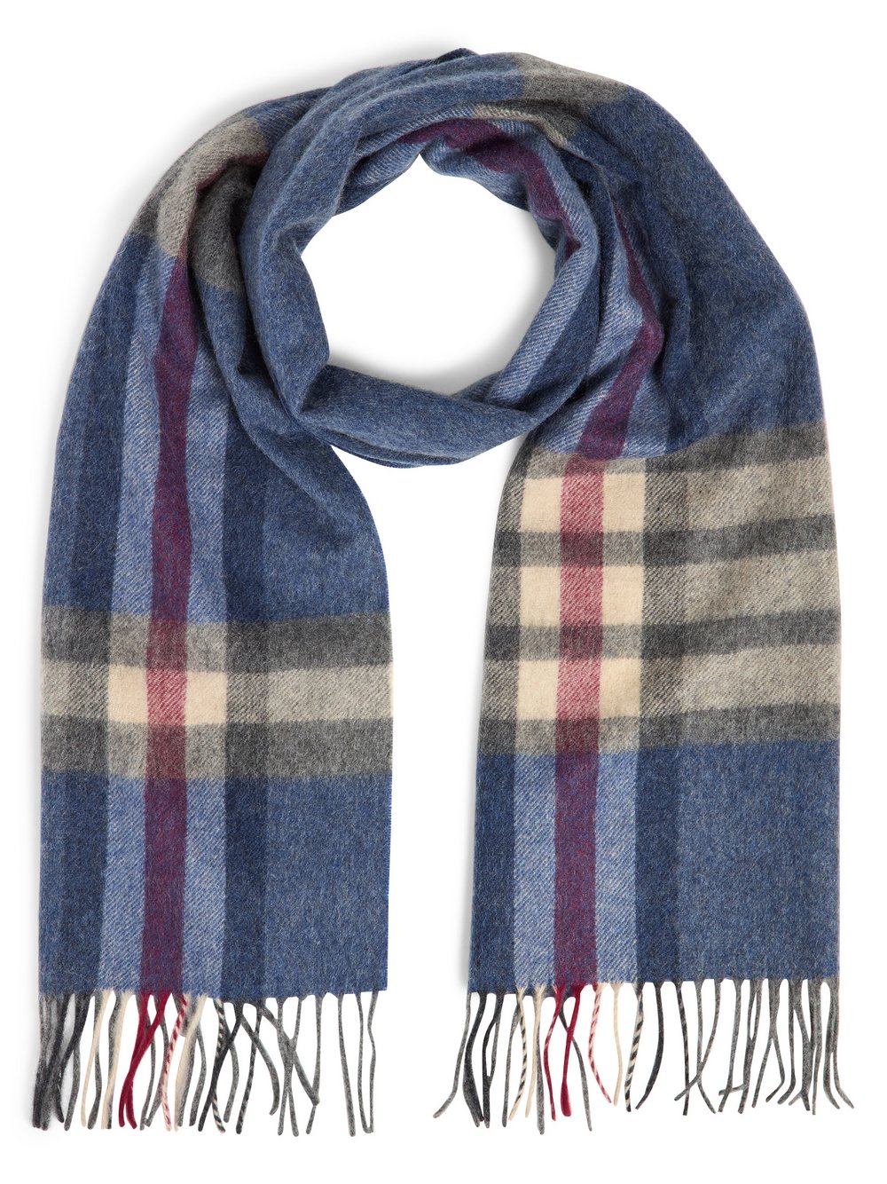 Finshley & Harding Cashmere-Schal Herren mehrfarbig kariert, ONE SIZE