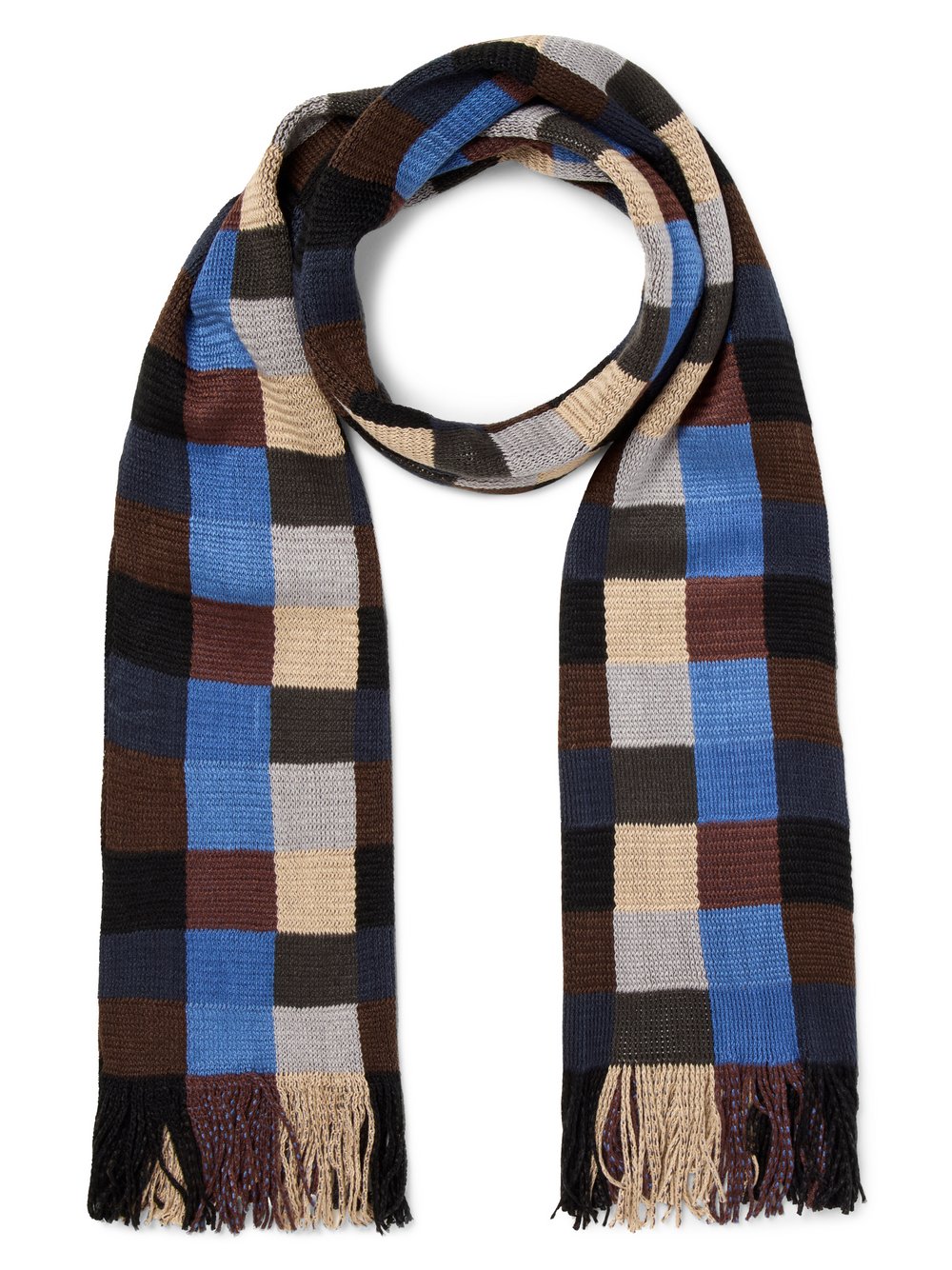 Nils Sundström Schal Herren mehrfarbig kariert, ONE SIZE