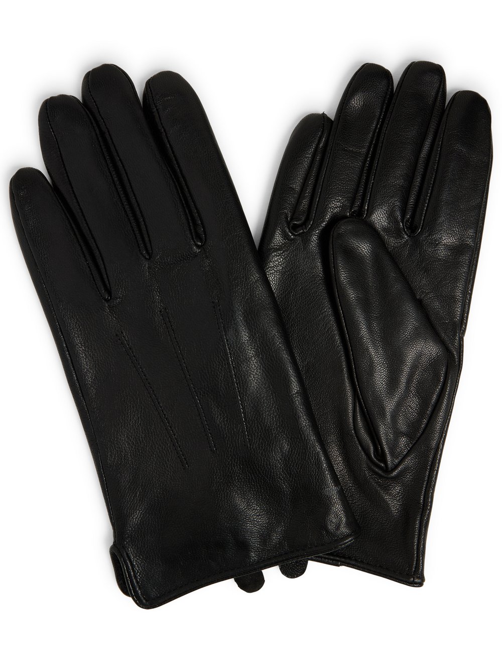 eem Handschuhe aus Leder Herren schwarz, L