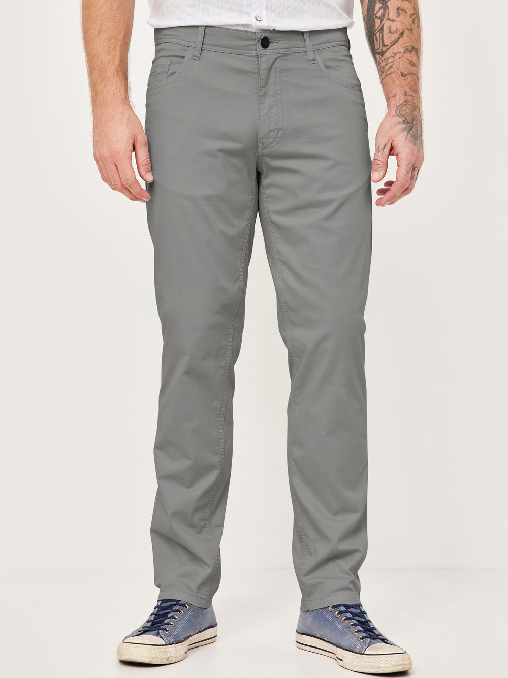 Redpoint 5-Pocket Hose Herren Baumwolle grau, 42-30