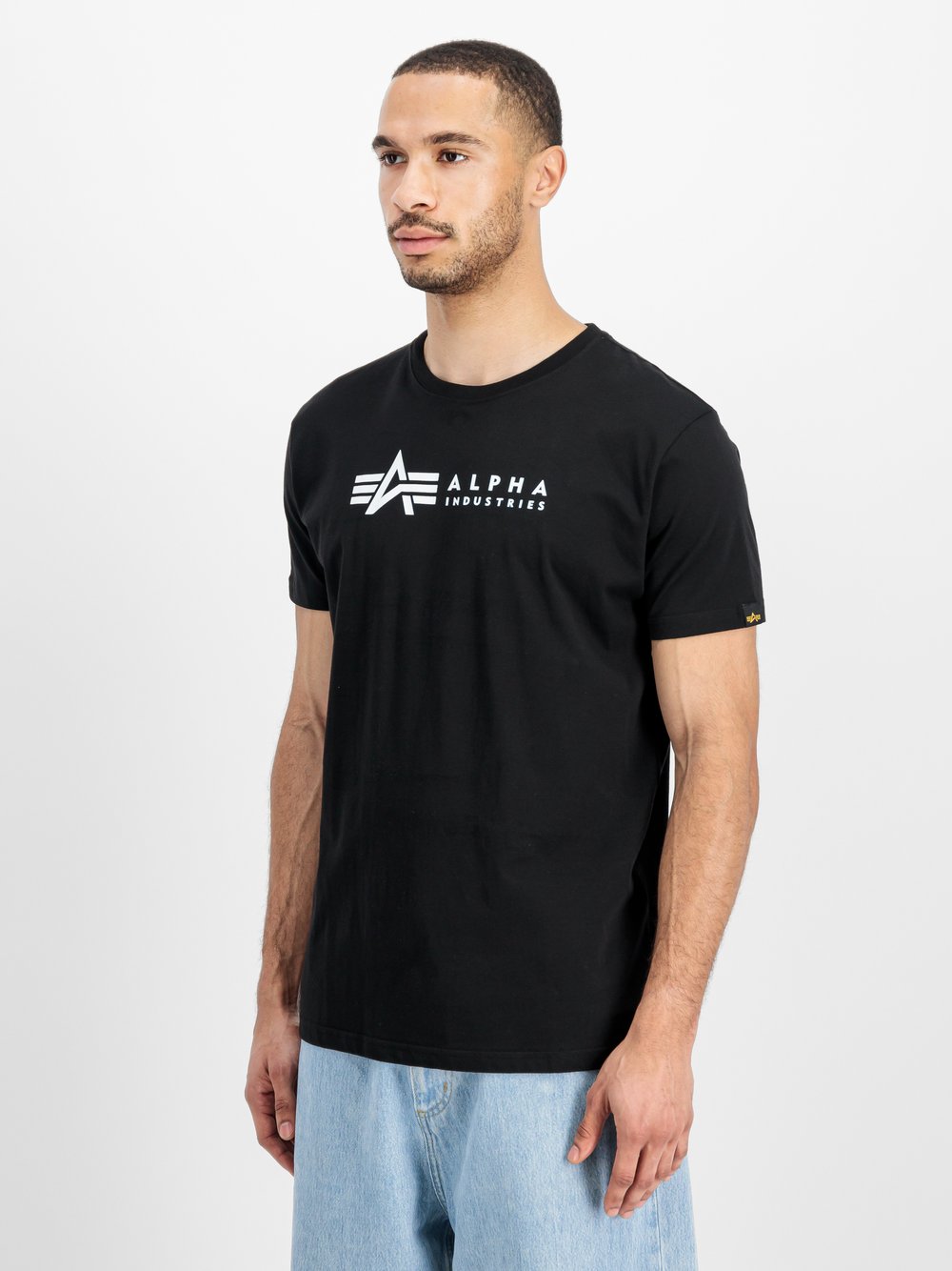 Alpha Industries T-Shirt Herren Baumwolle schwarz, XS