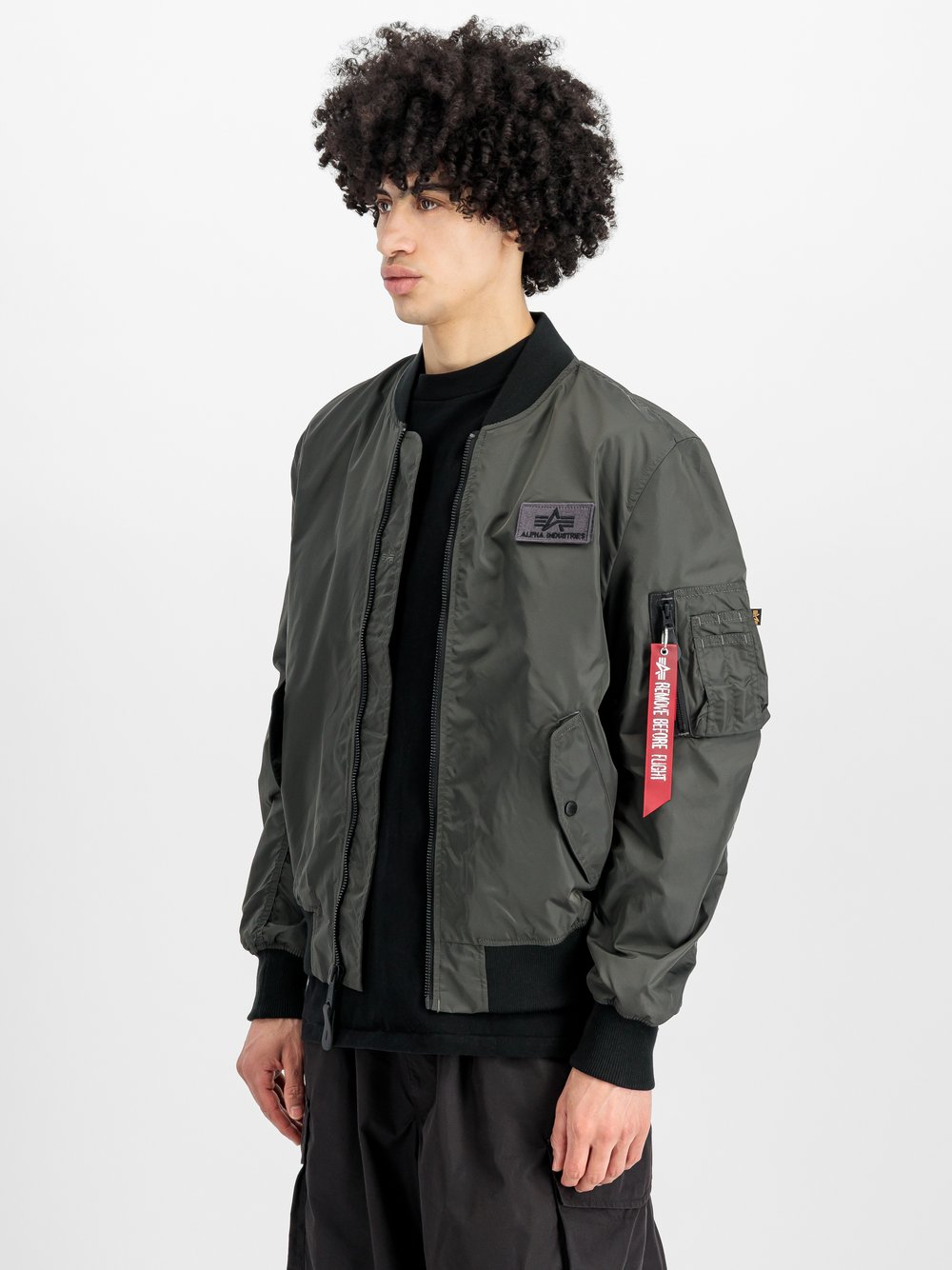Thumbnail - Alpha Industries Bomberjacke Herren grau, L