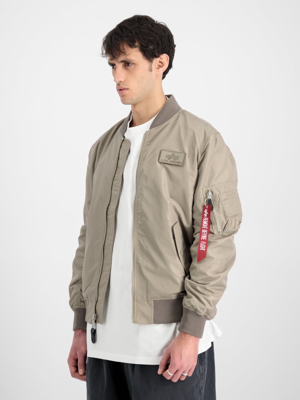 Thumbnail - Alpha Industries Bomberjacke Herren Polyamid beige, S