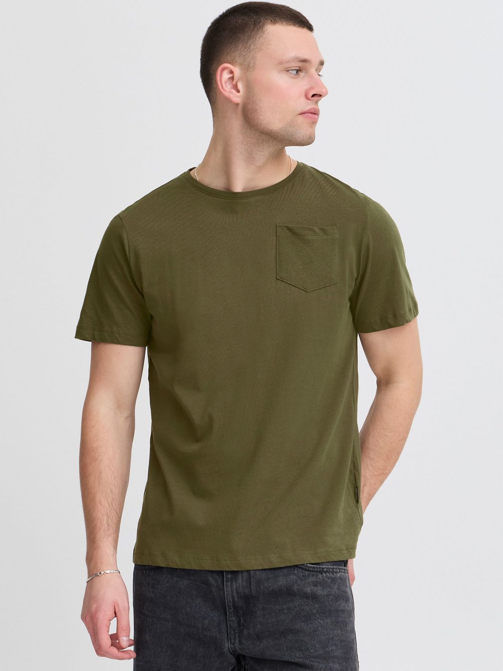 BLEND T-Shirt Herren Baumwolle grün, M