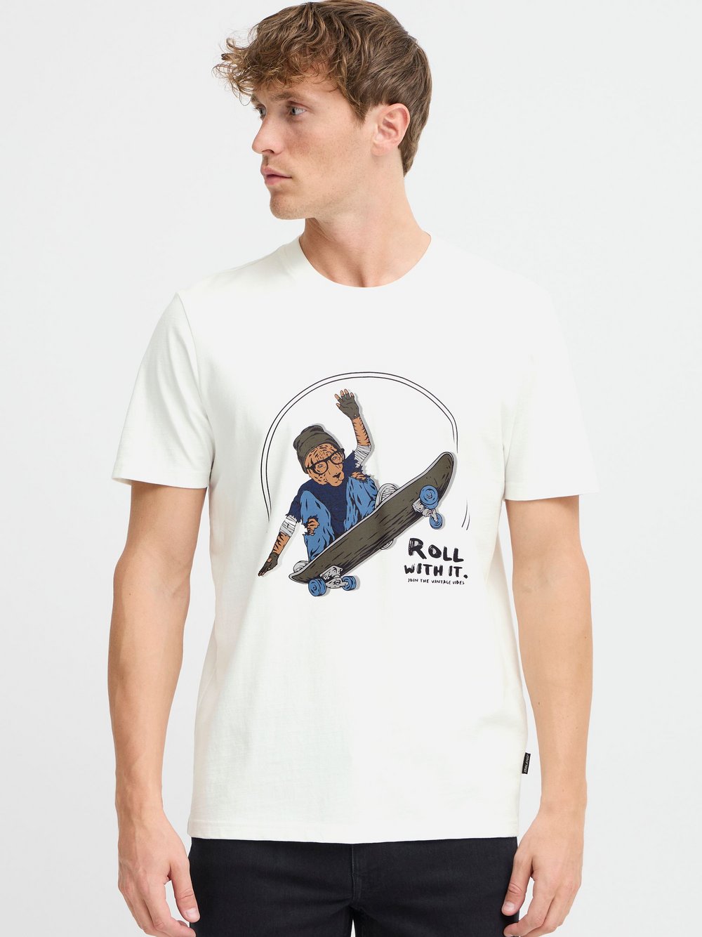 Thumbnail - BLEND T-Shirt Herren Baumwolle weiß bedruckt, XXL