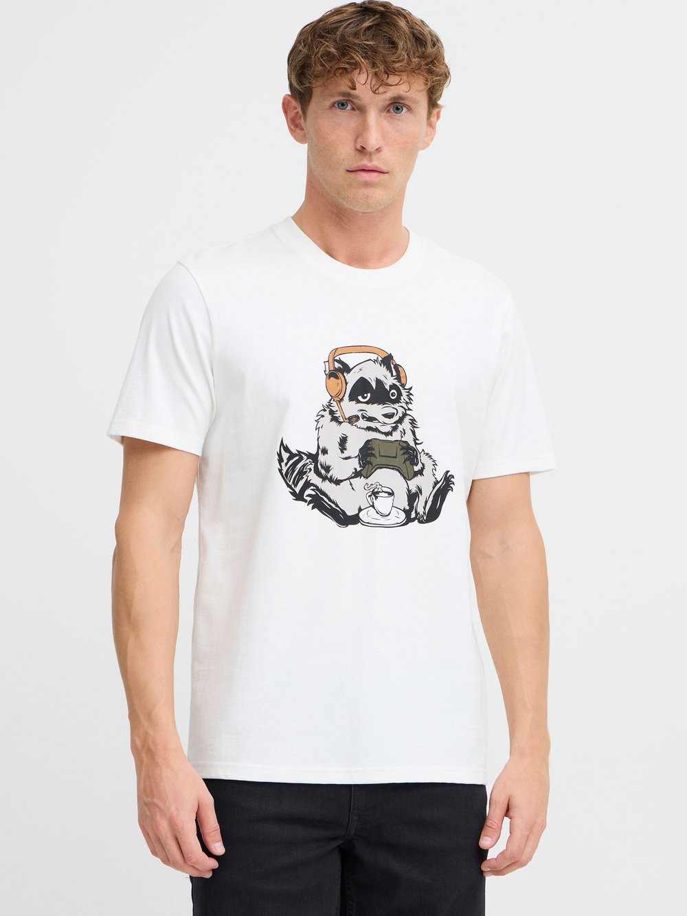 Thumbnail - BLEND T-Shirt Herren Baumwolle weiß bedruckt, XXL