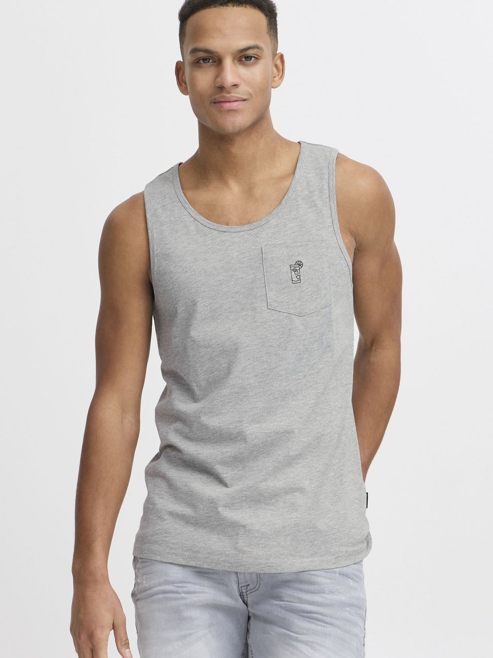 BLEND Rundhalsshirt Herren Baumwolle grau, XXL