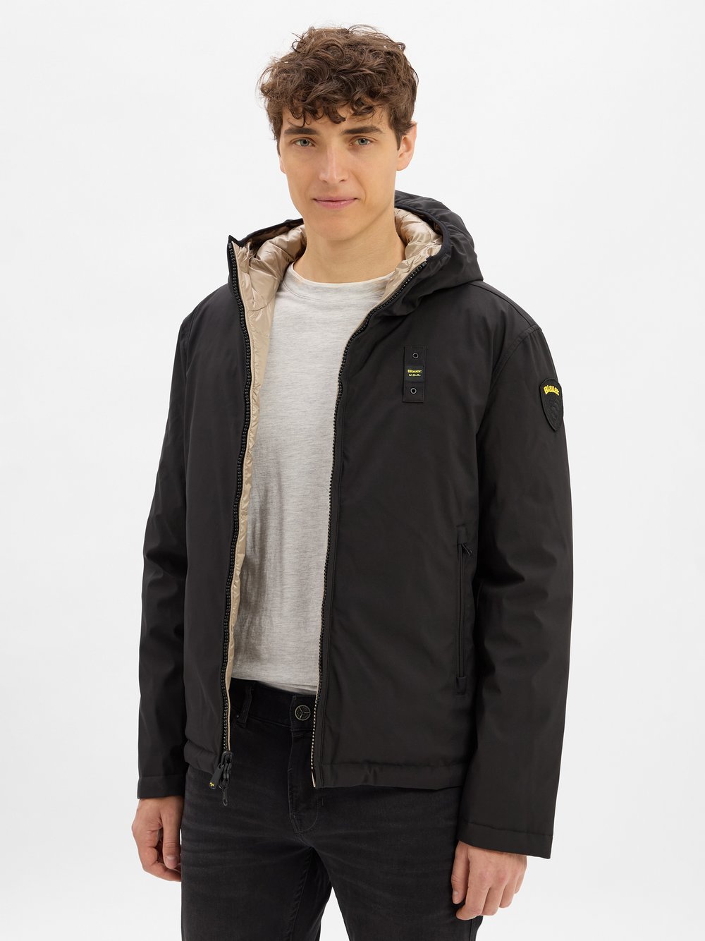 Blauer Wendejacke Herren mehrfarbig, XL