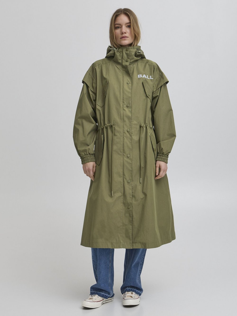 Ball Trenchcoat Damen grün, M