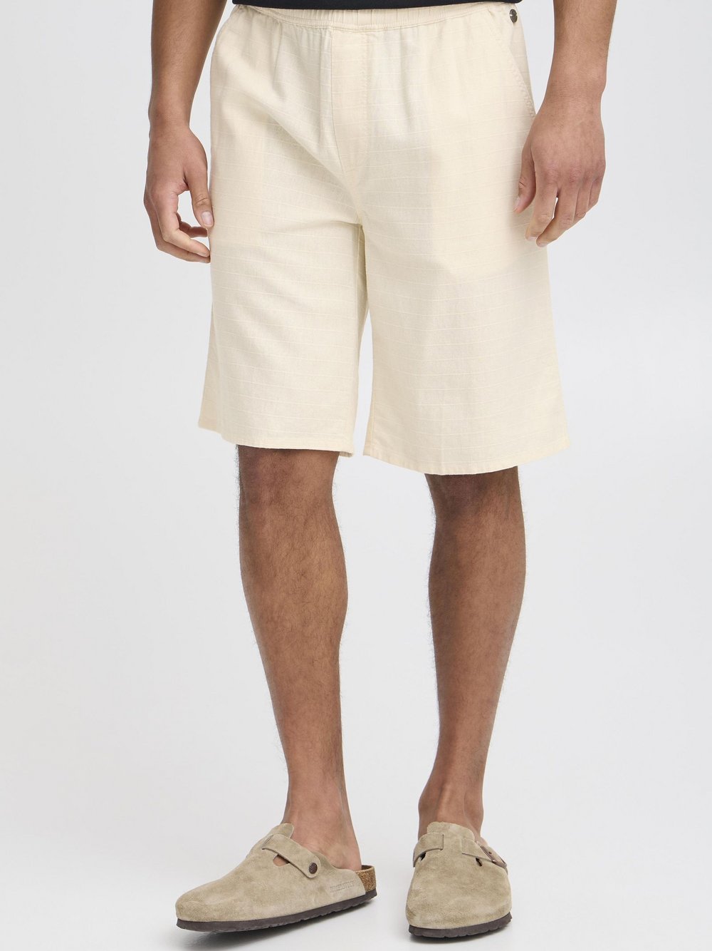 Thumbnail - BLEND Shorts Herren Leinen beige, S