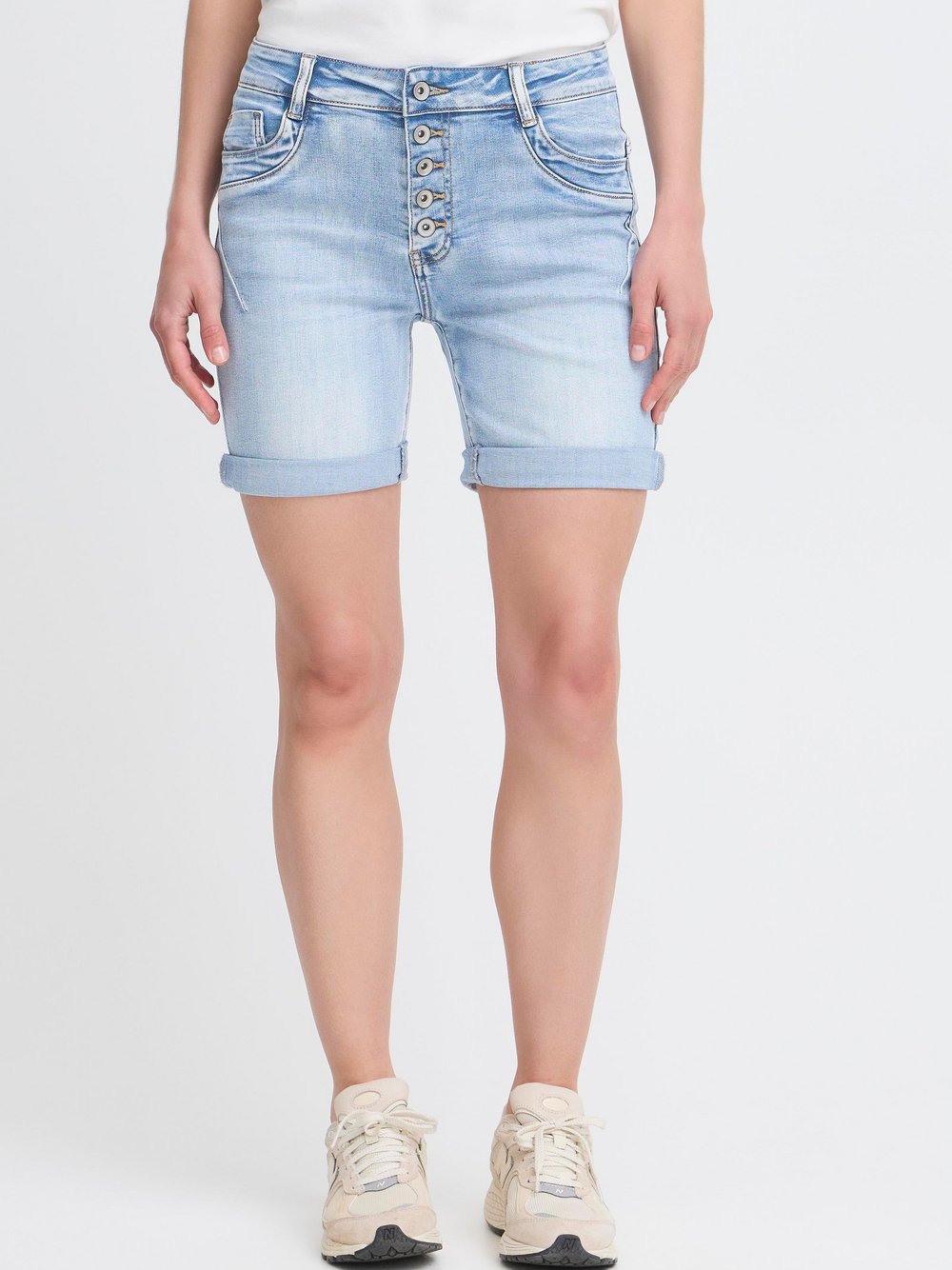 B.Young Jeansshorts Damen Baumwolle blau, 44
