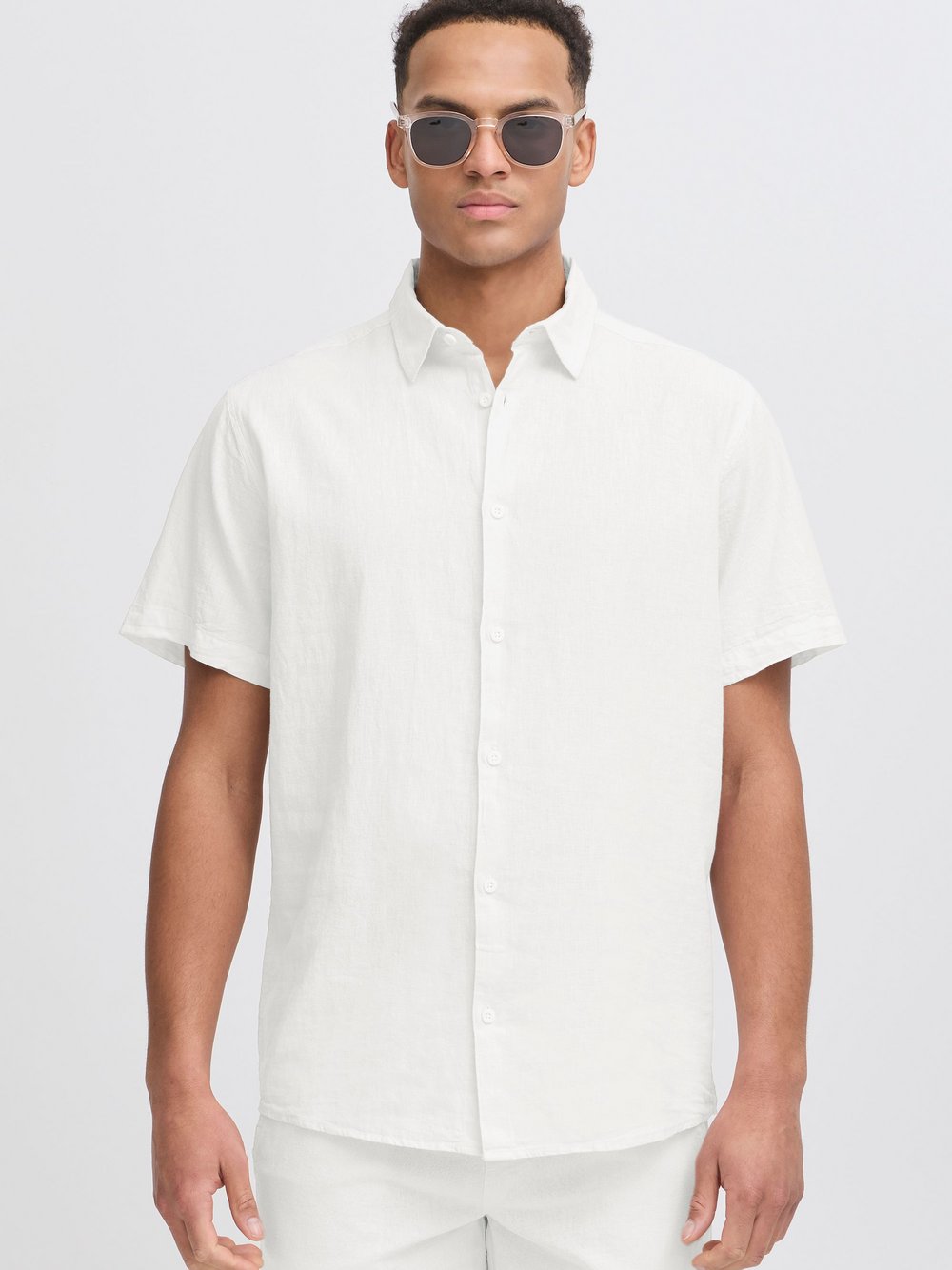 Indicode Leinenhemd Herren Regular Fit weiß, XXXL