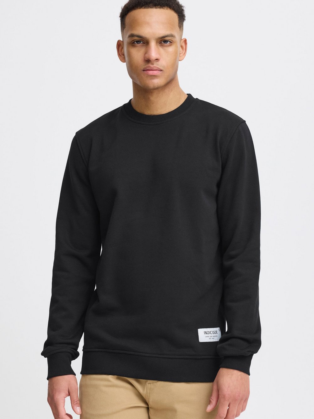 Indicode Sweater Herren Baumwolle schwarz, L