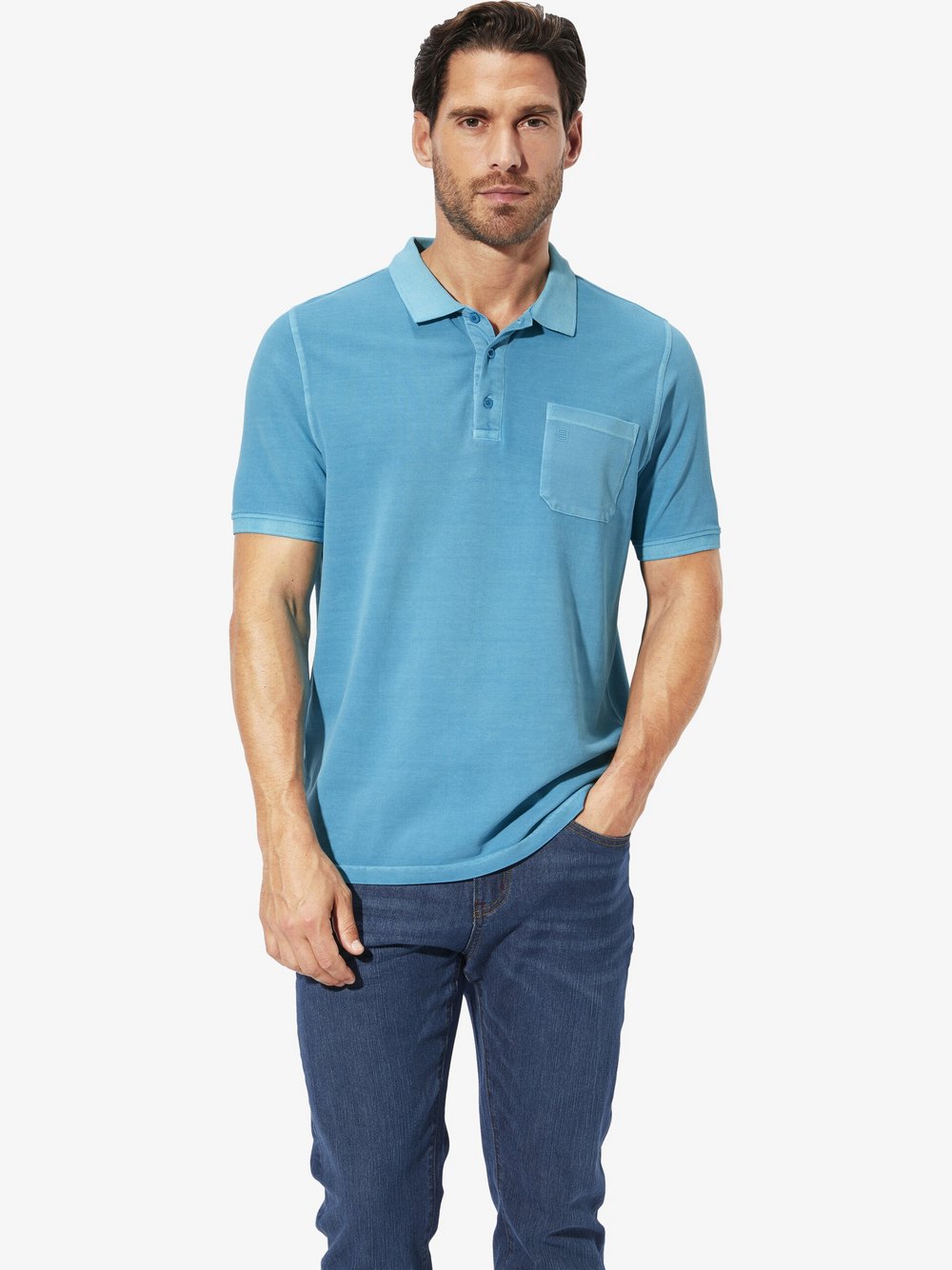 Thumbnail - BABISTA Poloshirt Herren Baumwolle blau, L