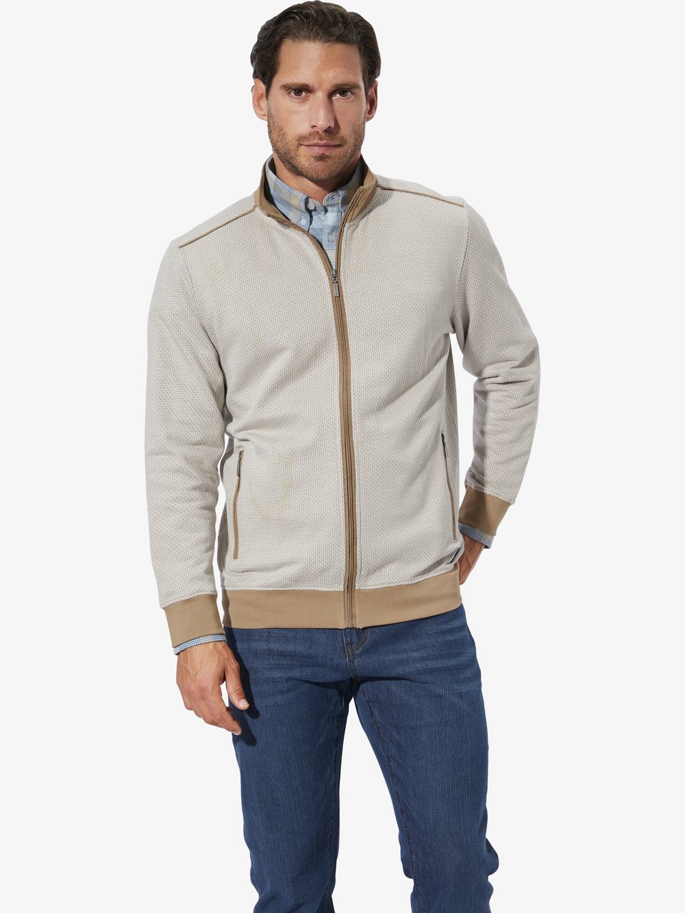 Thumbnail - BABISTA Sweatjacke Herren Baumwolle beige, L
