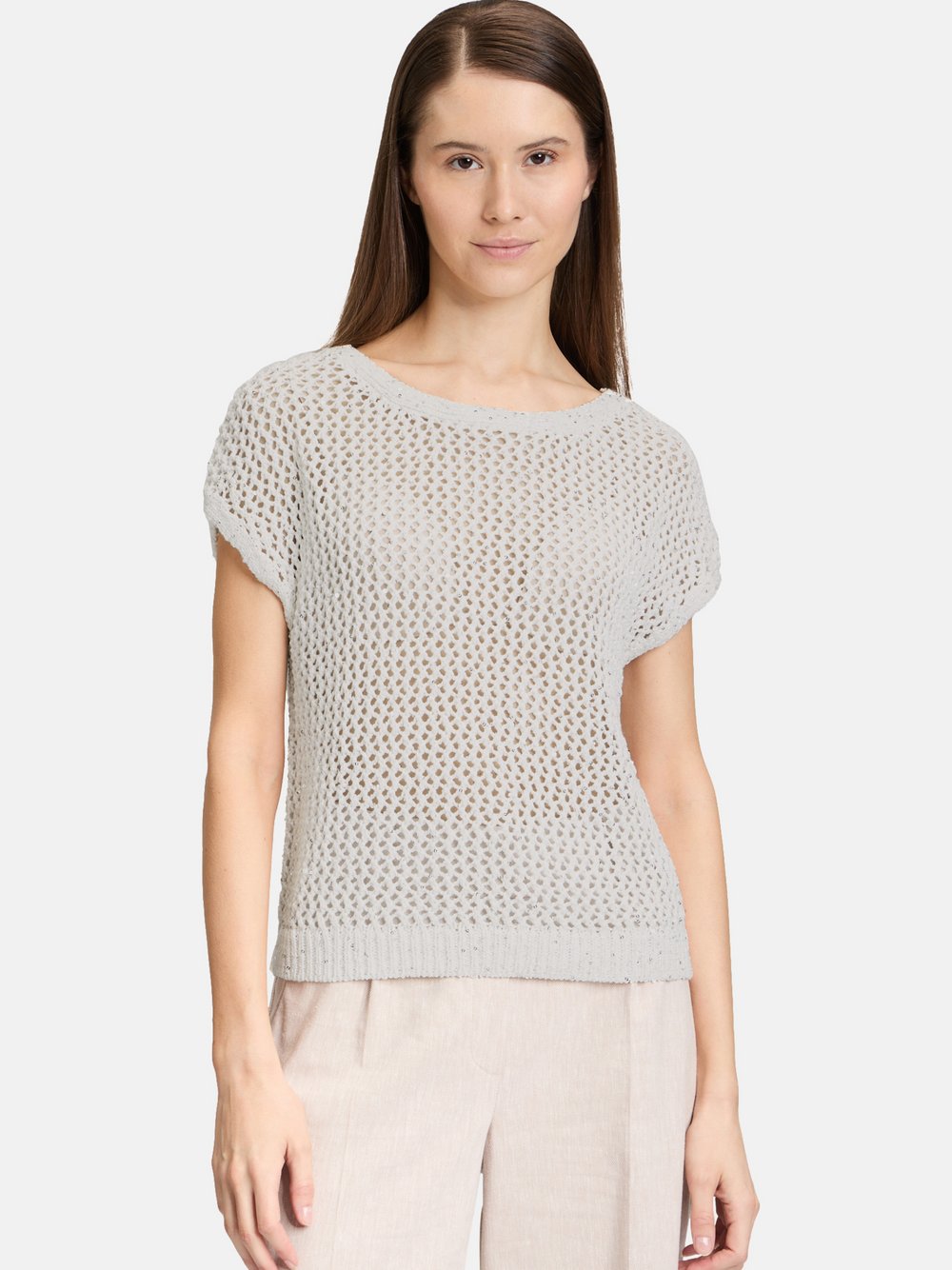 Betty & Co Strickpullover Damen Baumwolle weiß, 36