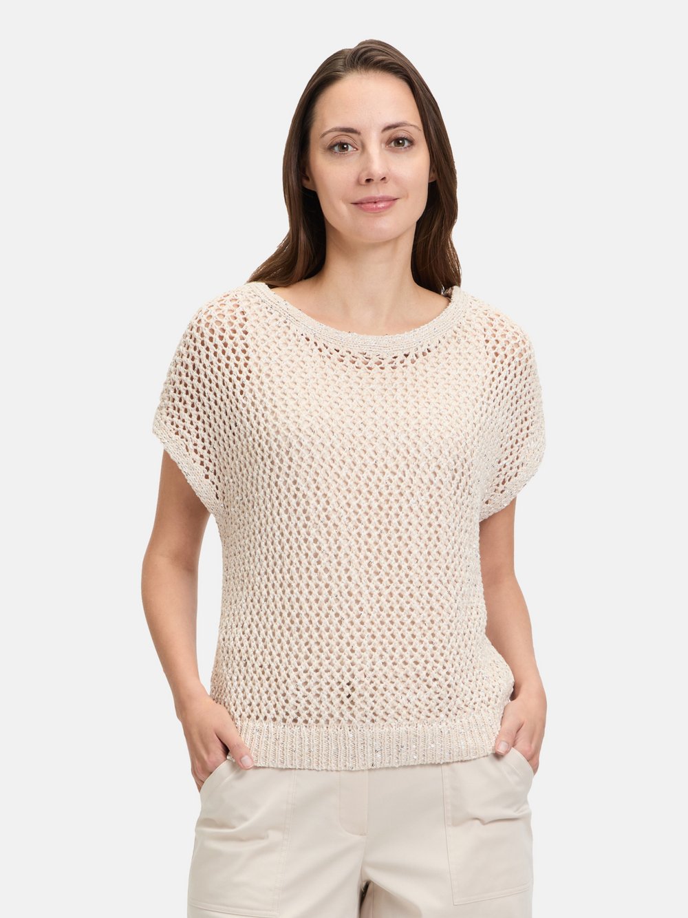 Betty & Co Strickpullunder Damen Baumwolle beige, 42