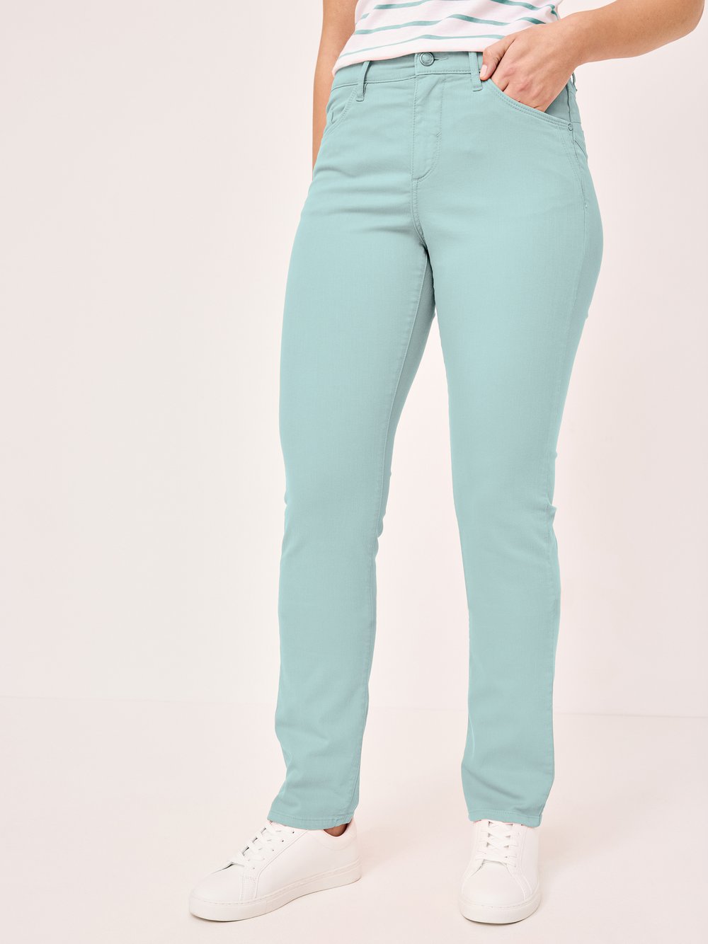 Paddock`s 5-Pocket Jeans Damen Baumwolle blau, 46-34