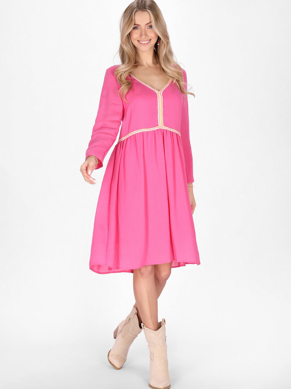 Thumbnail - IZIA Kleid Damen Viskose rosa, M