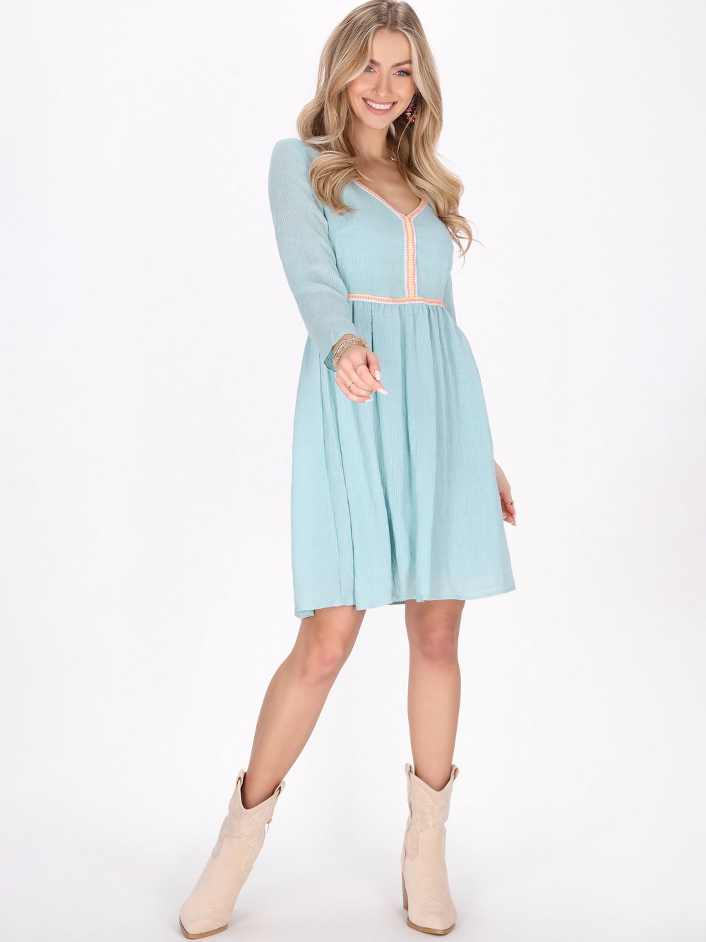 Thumbnail - IZIA Kleid Damen Viskose blau, S