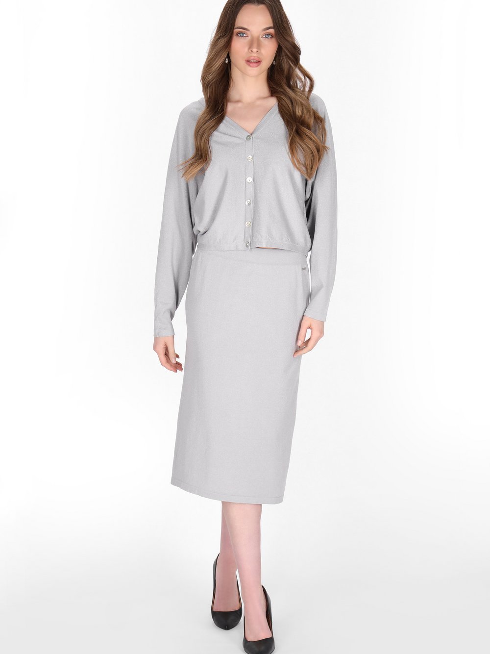Dreimaster Rock Damen Viskose grau, XS/S