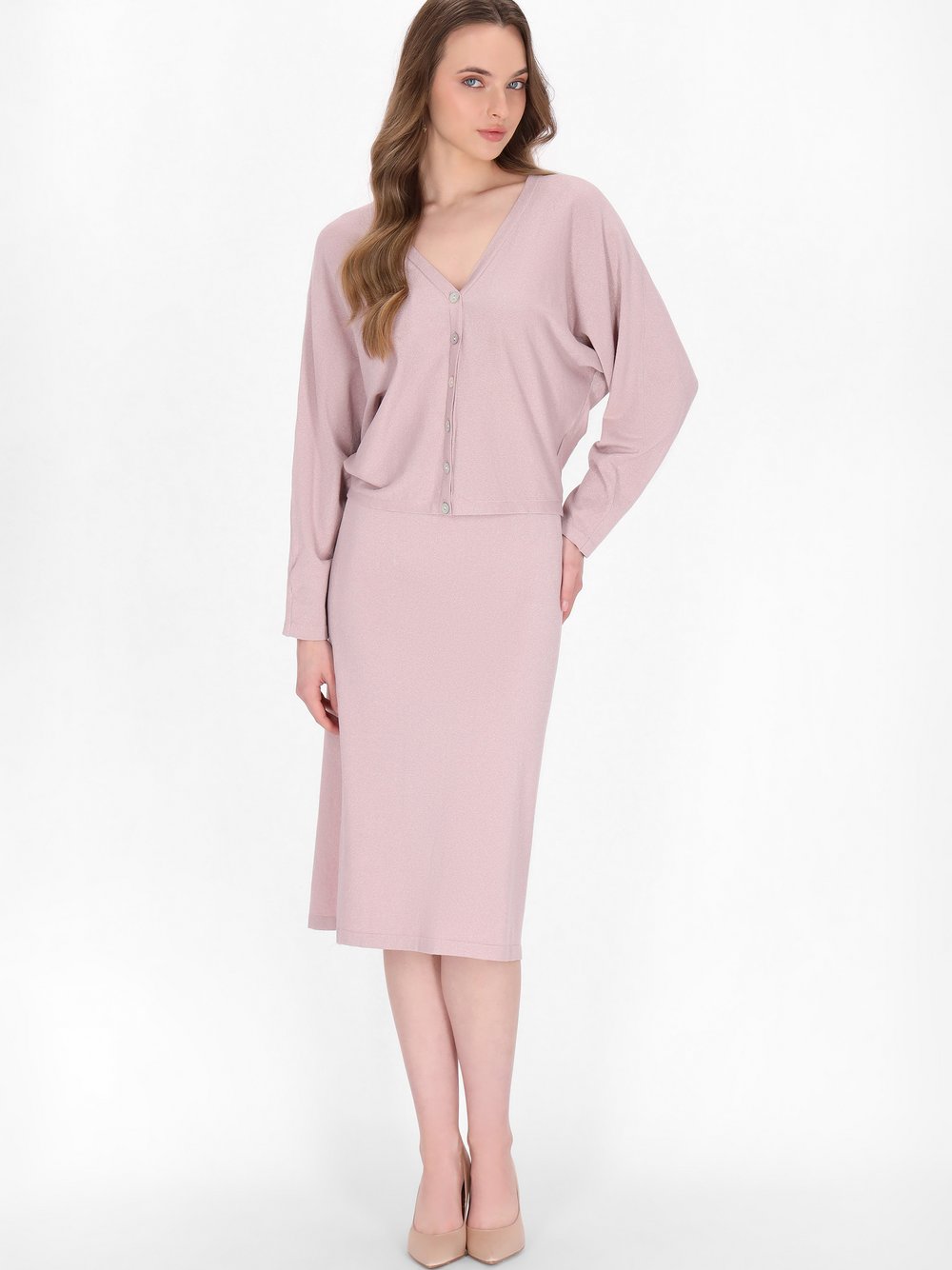 Dreimaster Strickjacke Damen Viskose rosa, M/L