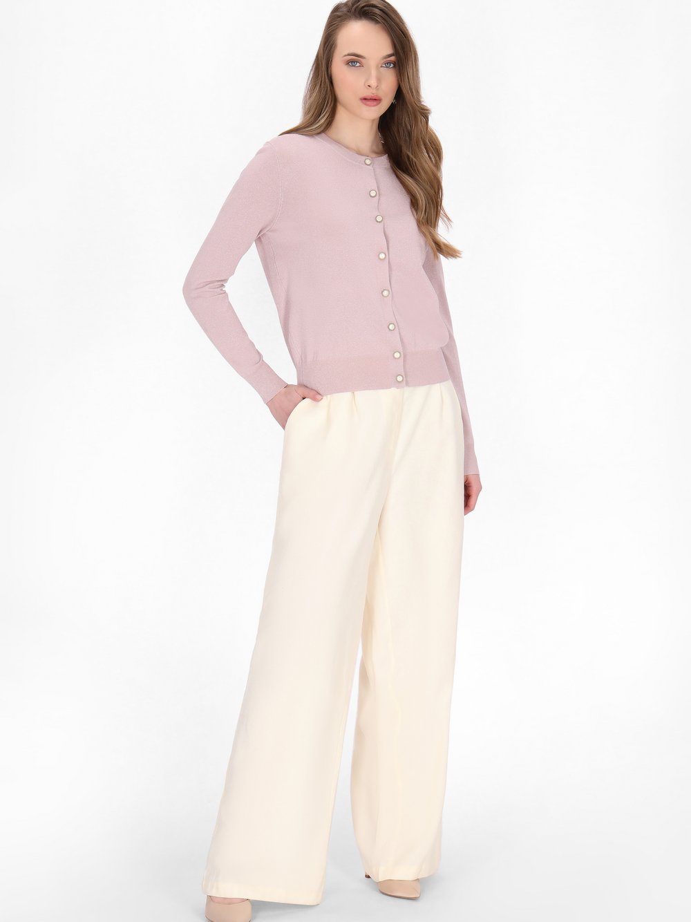 Dreimaster Strickjacke Damen Viskose rosa, M/L