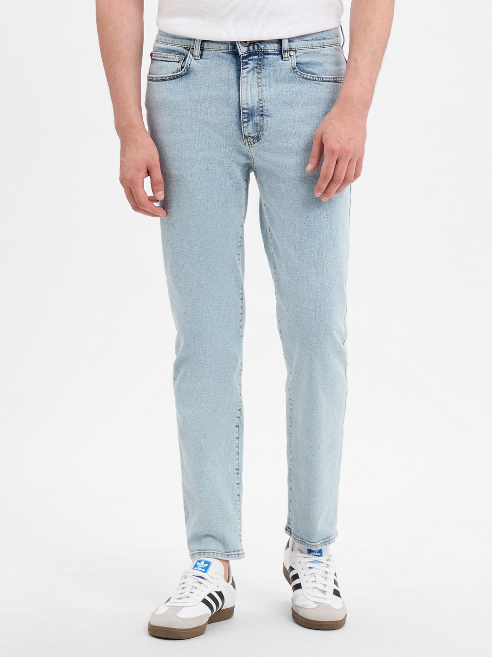 Finshley & Harding Straight Fit Jeans Herren Baumwolle blau, 33-34