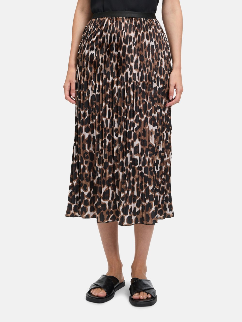Betty & Co Plisseerock Damen braun gemustert, 46