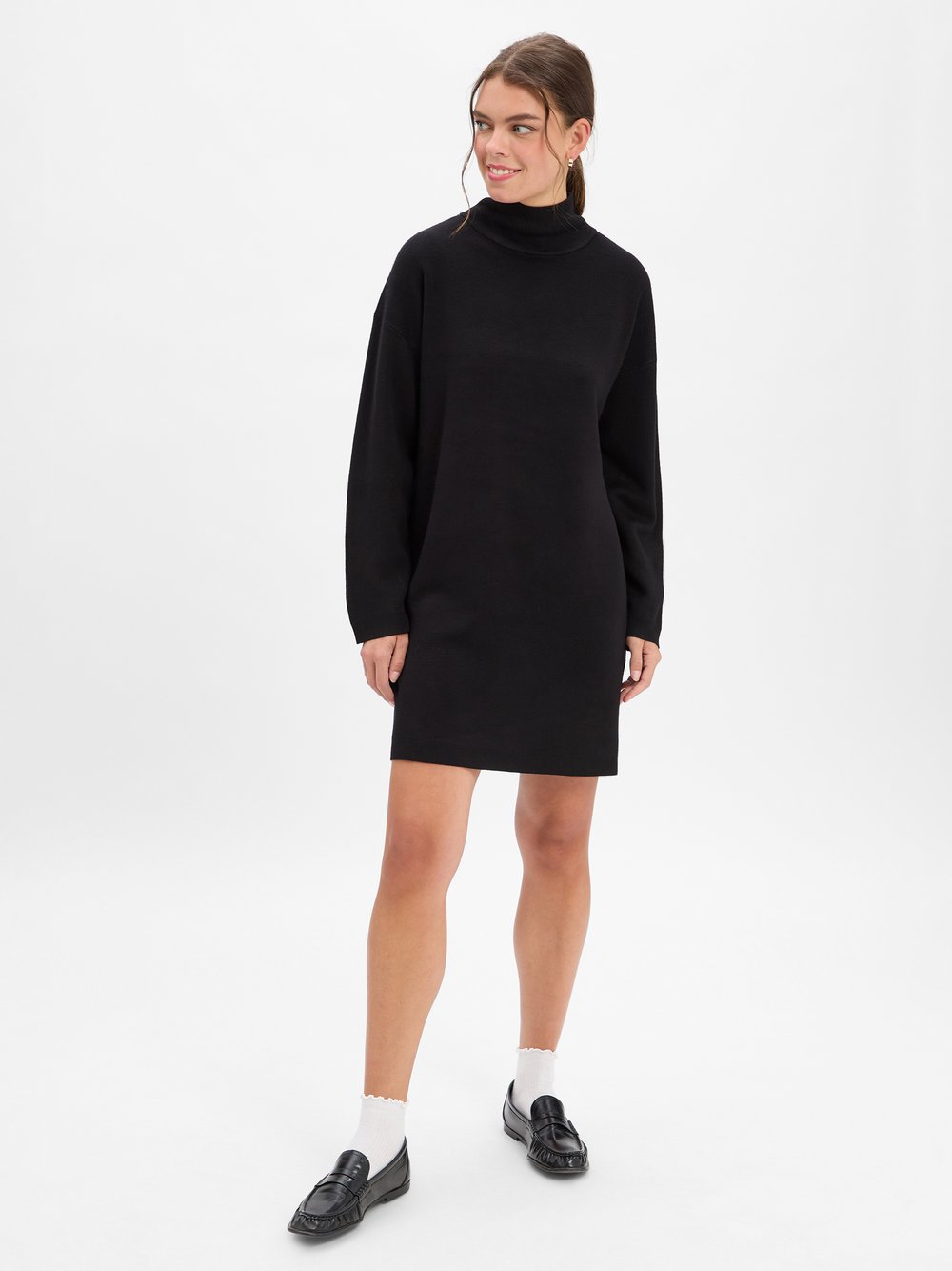 Marie Lund Strickkleid Damen schwarz, XL