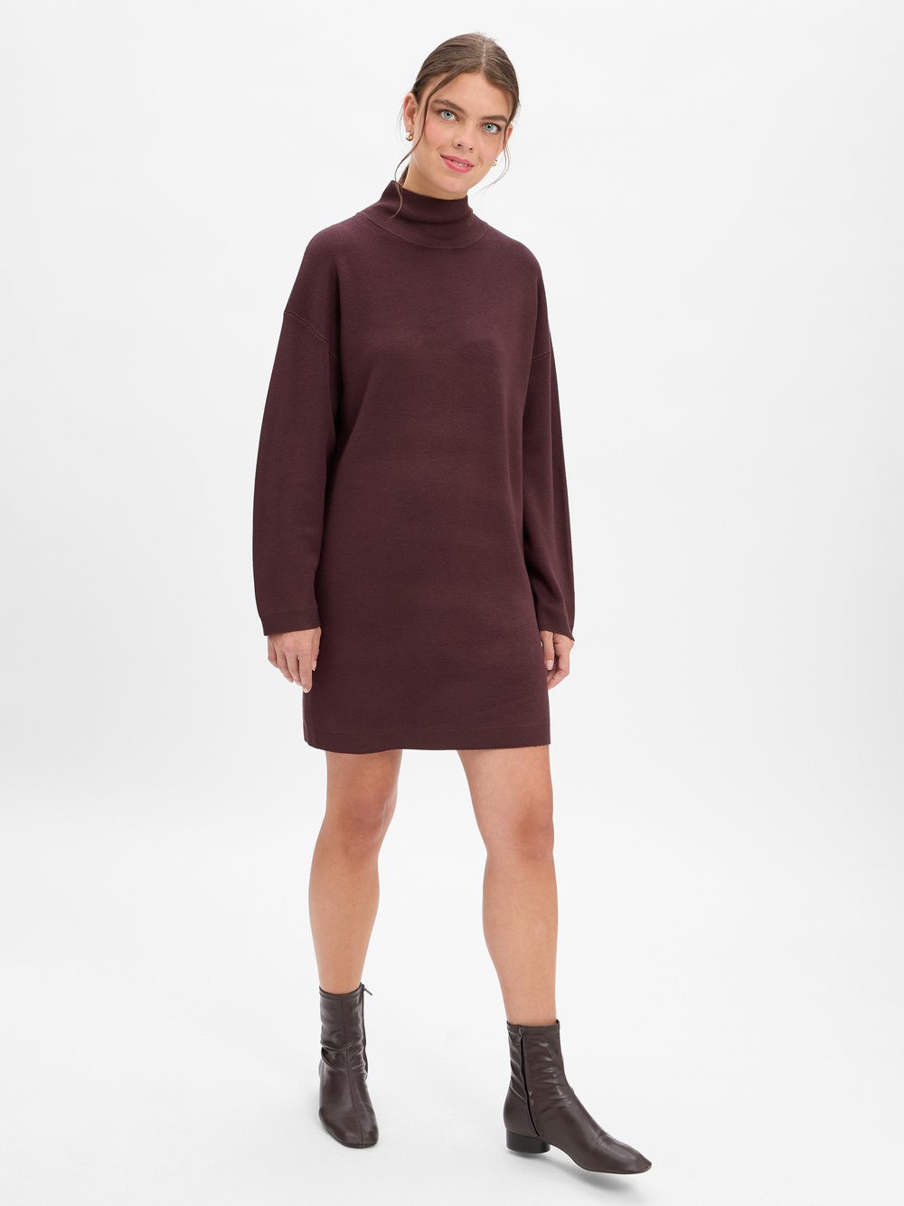 Marie Lund Strickkleid Damen braun, XS