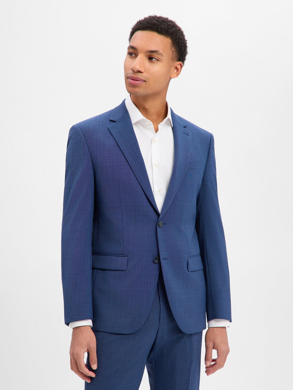 Daniel Hechter Baukasten-Sakko mit Schurwoll-Anteil Herren Modern Fit blau gemustert, 62