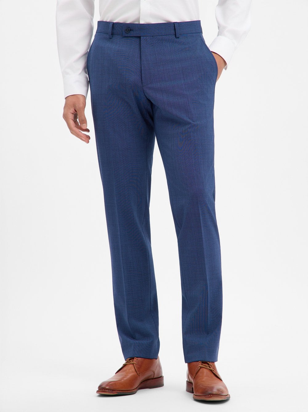 Daniel Hechter Baukasten-Anzughose mit Schurwoll-Anteil Herren Modern Fit blau gemustert, 29