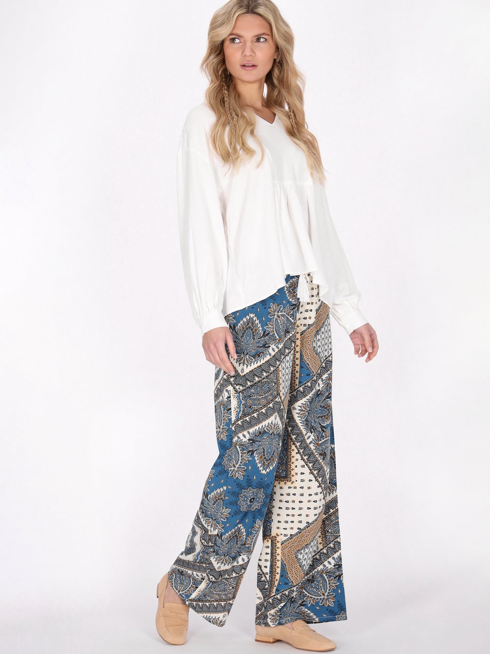 Usha Hose Damen mehrfarbig bedruckt, L