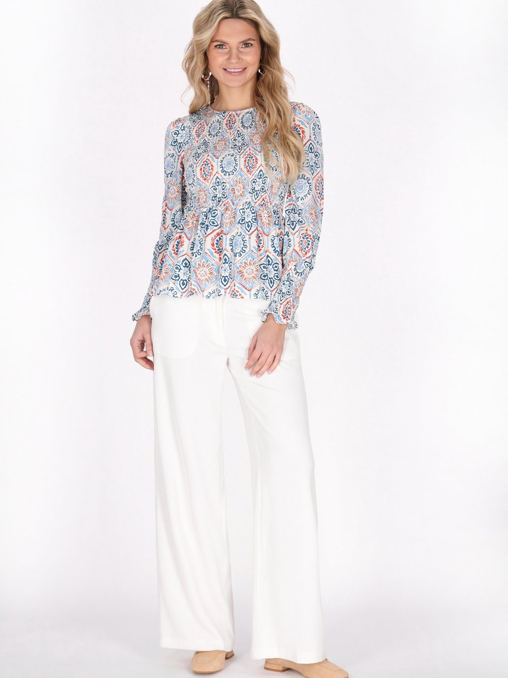 Usha Bluse Damen Viskose mehrfarbig bedruckt, L