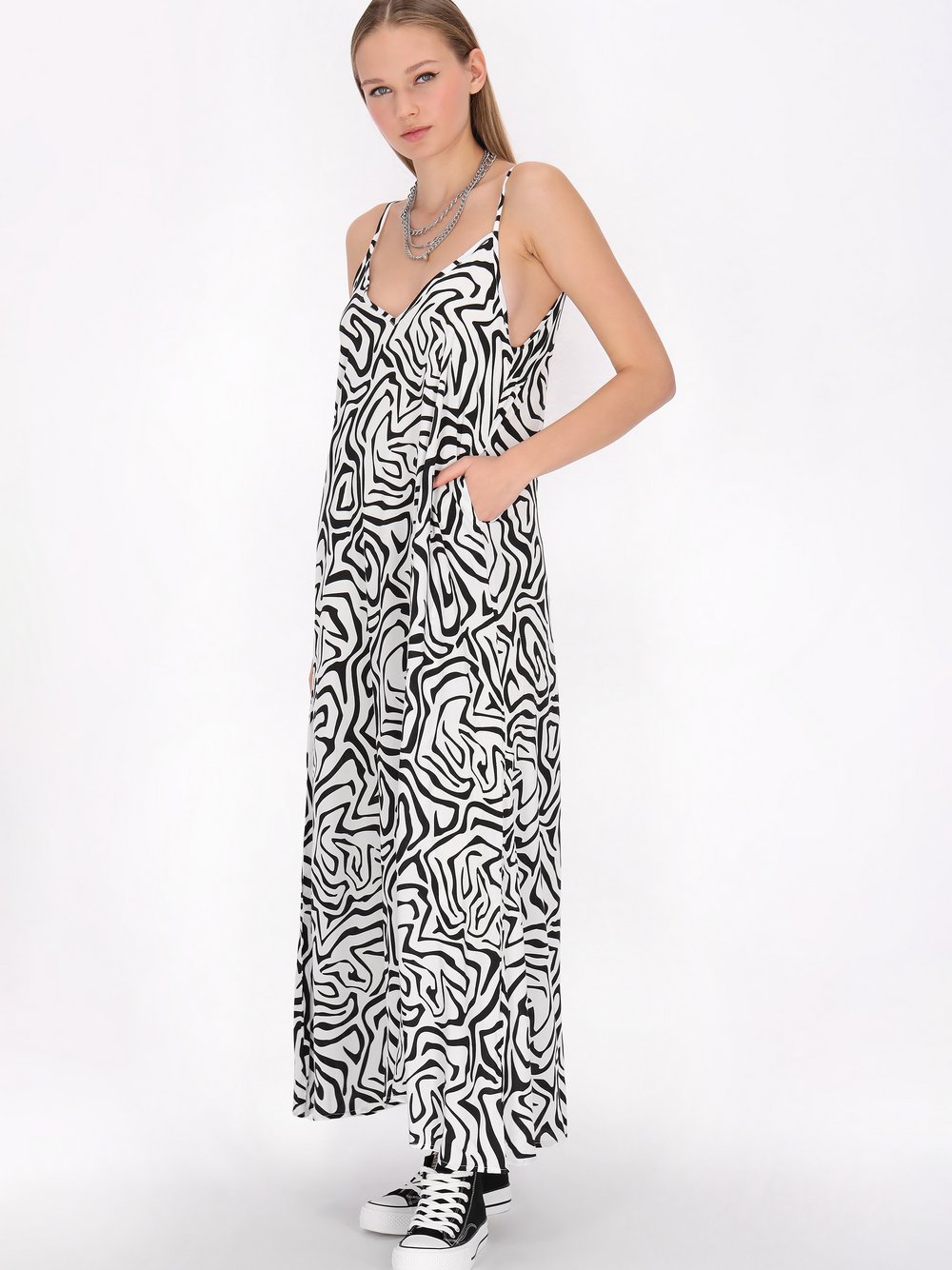 Thumbnail - MyMo Kleid Damen Viskose mehrfarbig gemustert, XS