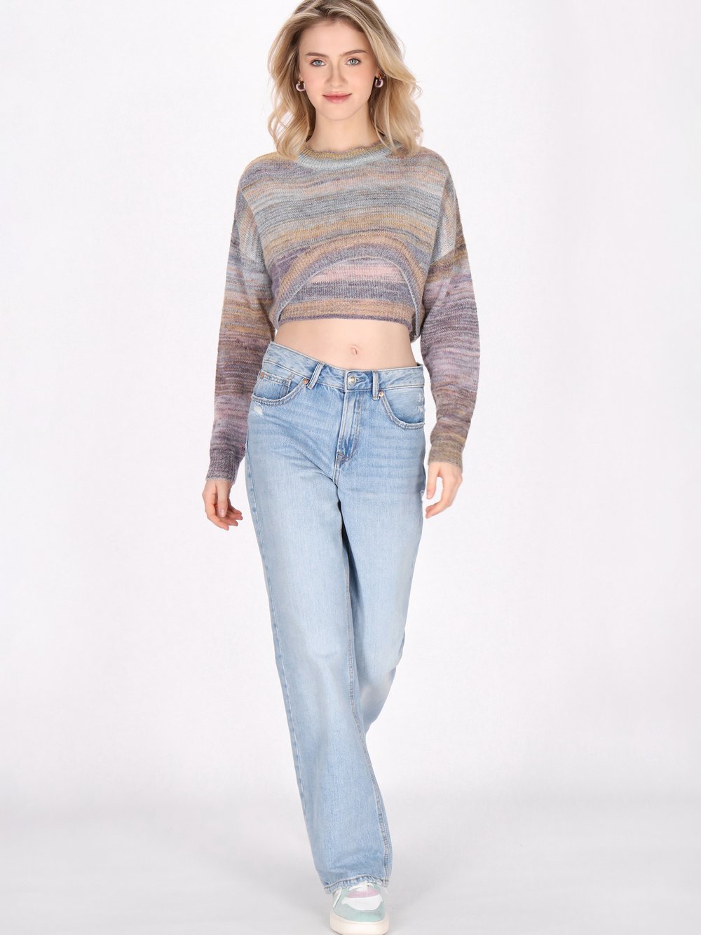 Thumbnail - MyMo Pullover Damen Polyamid mehrfarbig gemustert, S