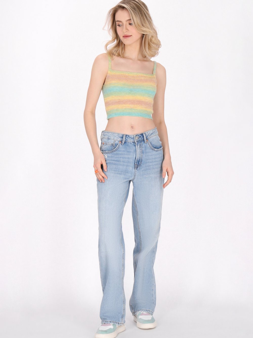 MyMo Spitze Damen Polyamid mehrfarbig gemustert, M