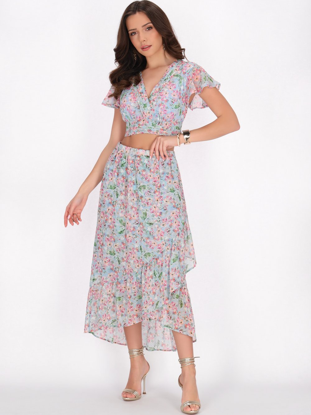 Faina Bluse Damen mehrfarbig bedruckt, M