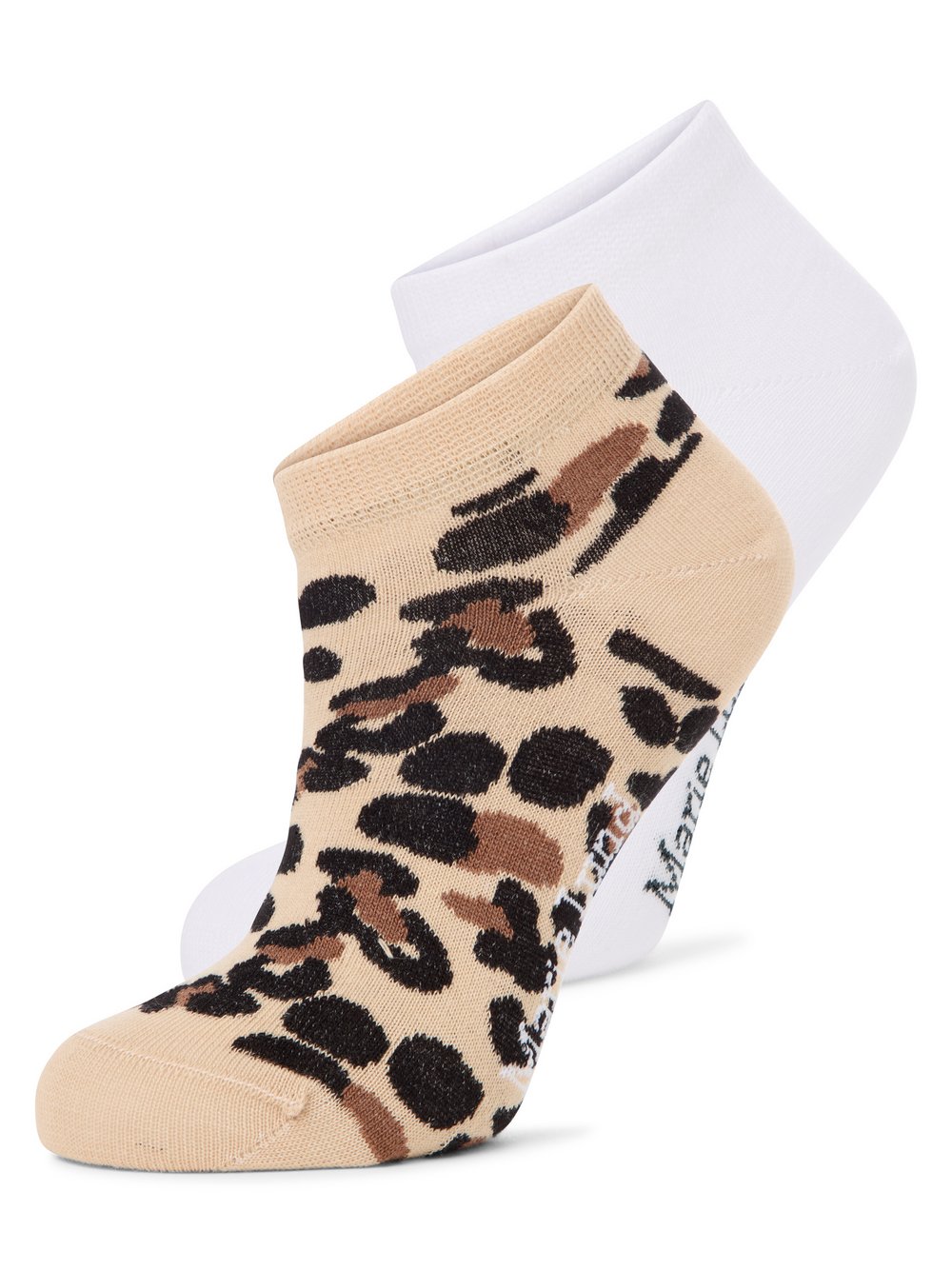 Marie Lund Sneakersocken im 2er-Pack Damen Baumwolle mehrfarbig gemustert, ONE SIZE