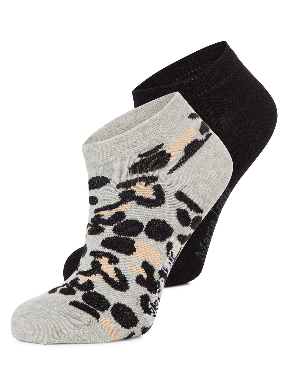 Marie Lund Sneakersocken im 2er-Pack Damen Baumwolle mehrfarbig gemustert, ONE SIZE