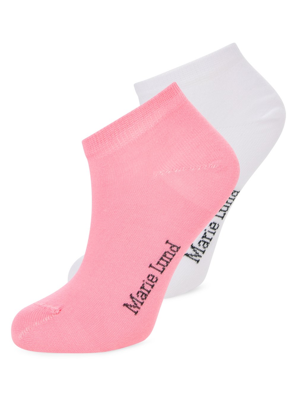 Marie Lund Sneakersocken im 2er-Pack Damen Baumwolle mehrfarbig, ONE SIZE