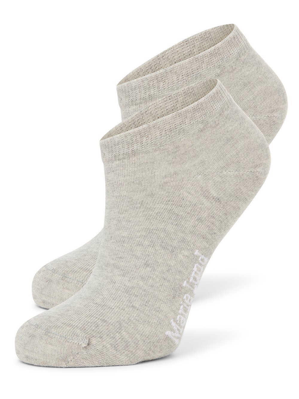 Marie Lund Sneakersocken im 2er-Pack Damen Baumwolle grau meliert, ONE SIZE