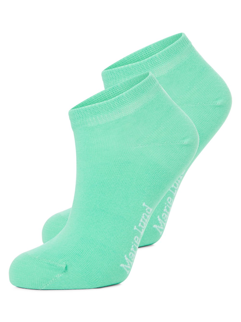 Marie Lund Sneakersocken im 2er-Pack Damen Baumwolle grün, ONE SIZE
