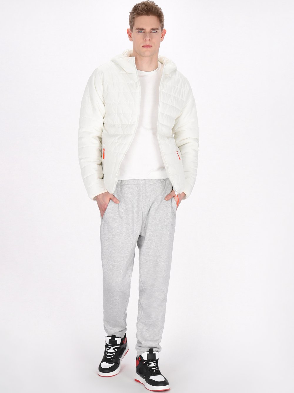 Mo Jacke Herren weiß, M