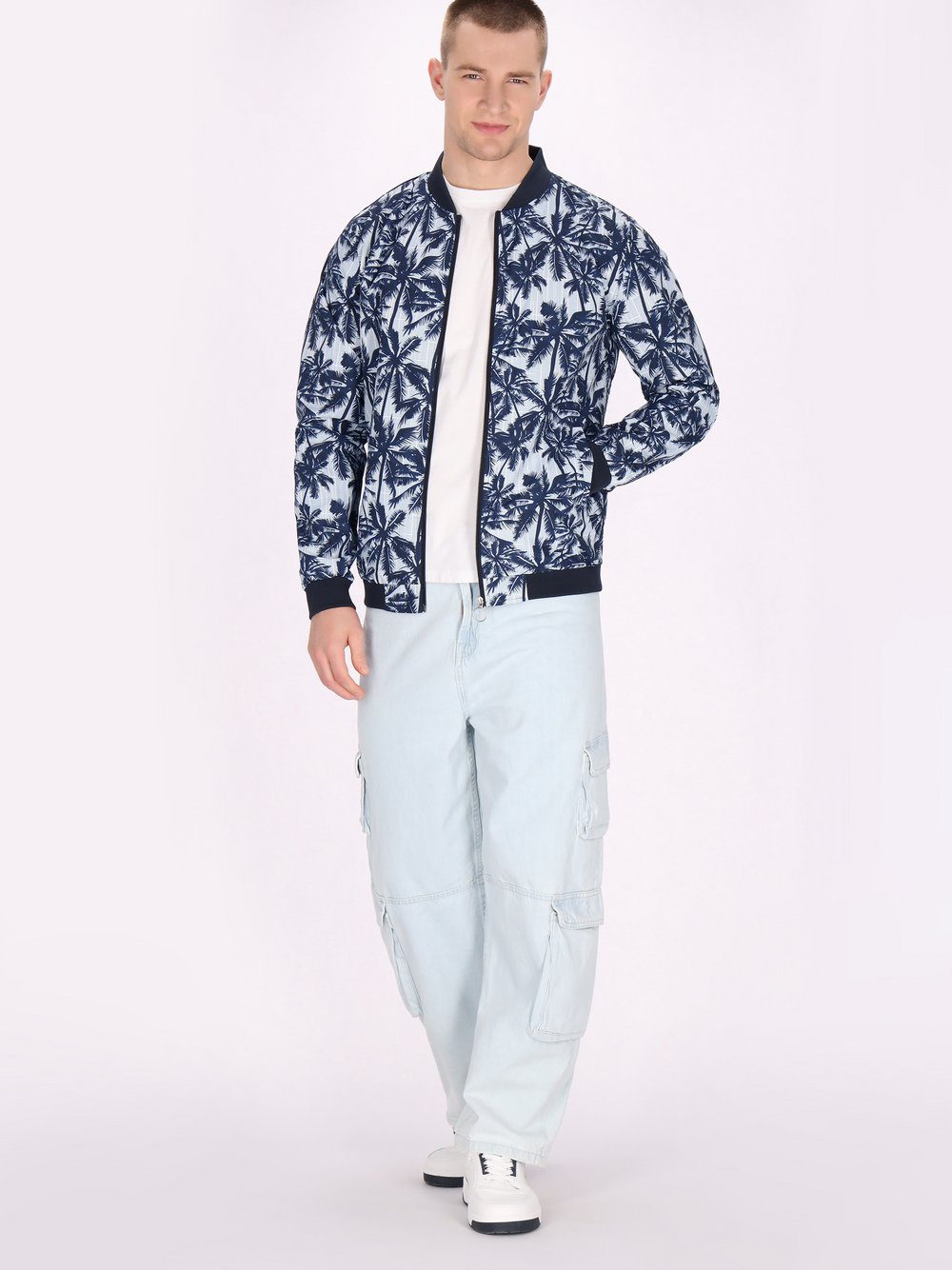 Thumbnail - Mo Jacke Herren beige bedruckt, S